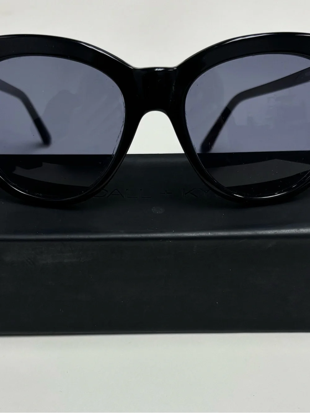 Kendall & Kylie Kaia Thick Black Cat-Eye Retro Sunglasses